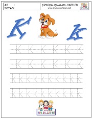 l harfi çizgi çalışması